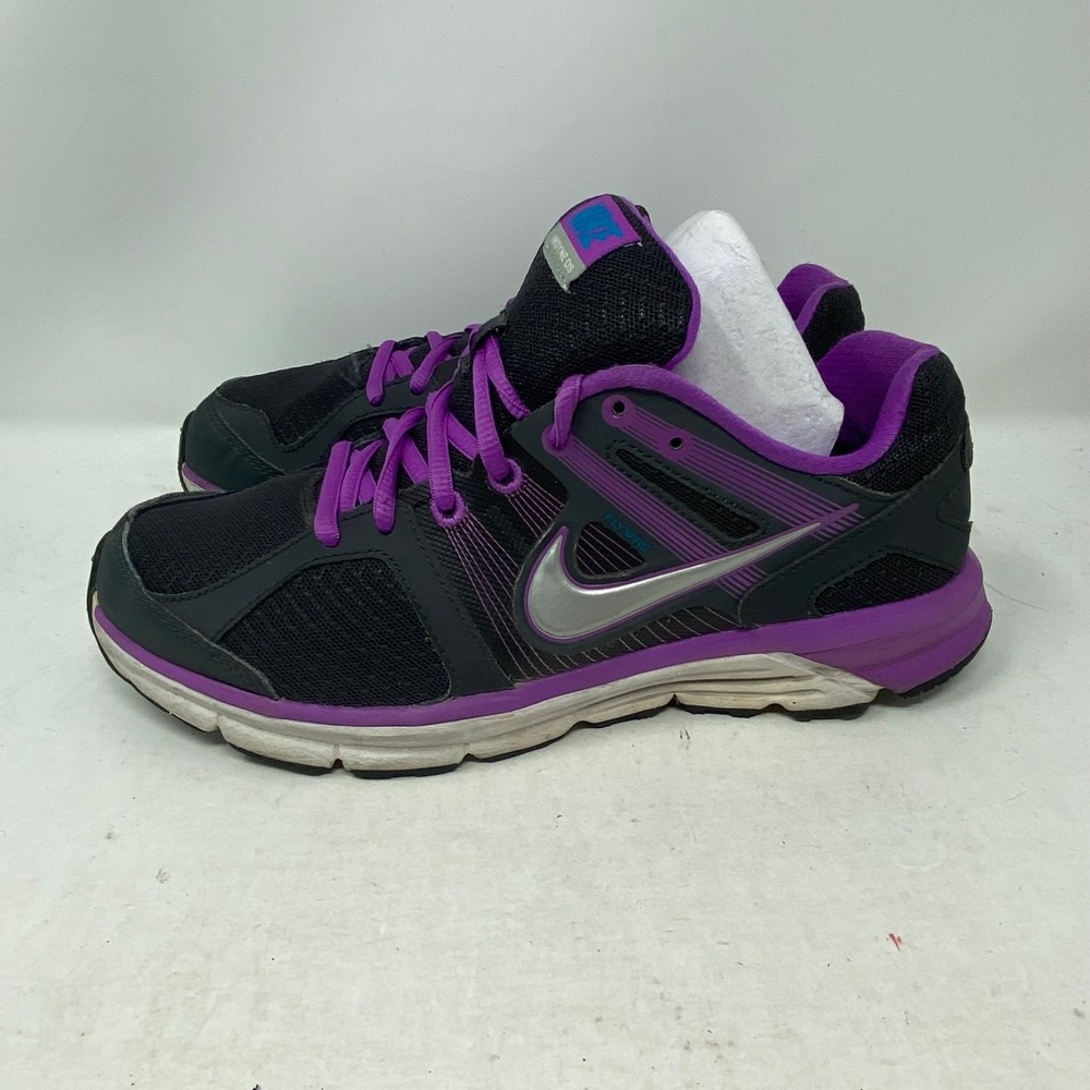 Nike Anodyne DS Womens Running Shoes US 8 Black Purple 537681-006 Athletic